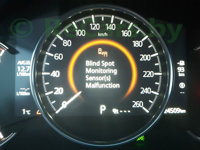 Mazda - ошибка Blind Spot Monitoring Sensor(s) Mailfuncction