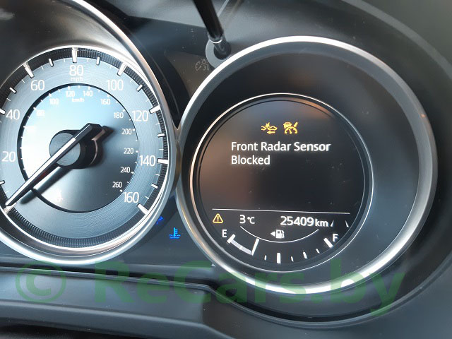 Mazda CX5 ошибка "Front Radar Sensor Blocked